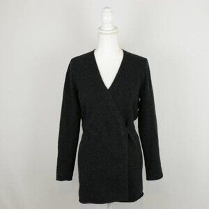 Patagonia Women's XS Gray Cotton Blend Wrap V-Neck Tunic Length Sweater